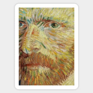 Self Portrait of Van Gogh detail - Gallery Quality Print Sticker